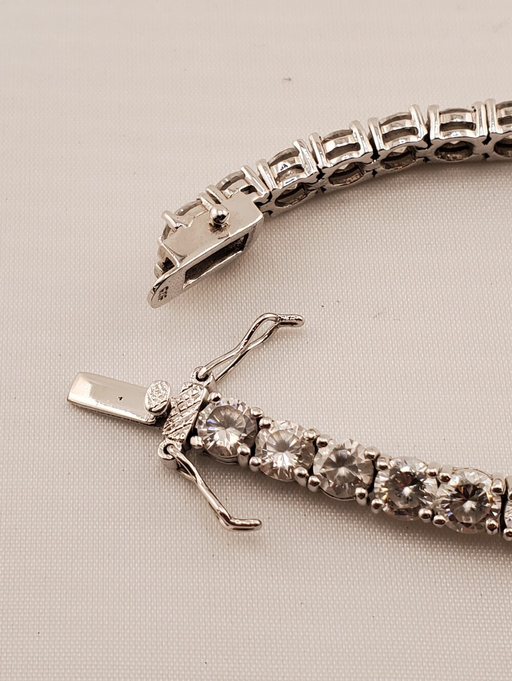 Sterling Silver CZ Tennis Bracelet - Picture 7 of 10